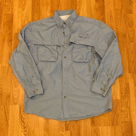 LL Bean Tropicwear Shirt Sky Blue Mens Size: Medium - Picture 1 of 3